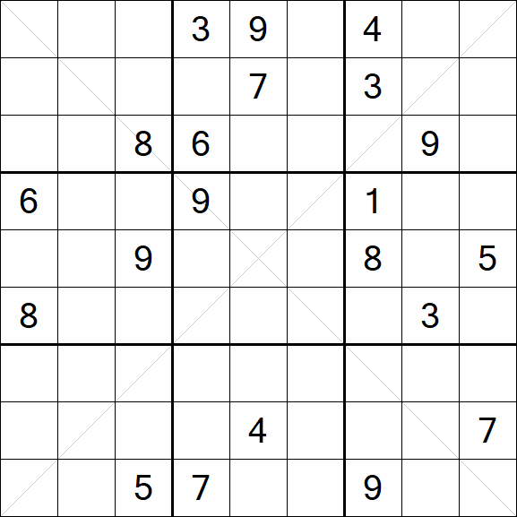 Sudoku X - Difficile