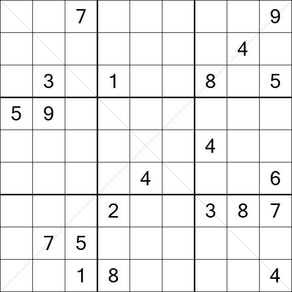 Sudoku X - Difficile