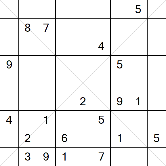 Sudoku X - Difficile