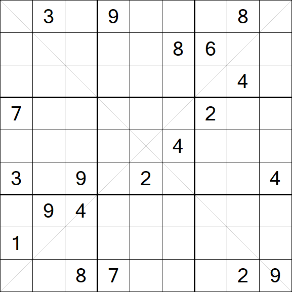 Sudoku X - Difficile