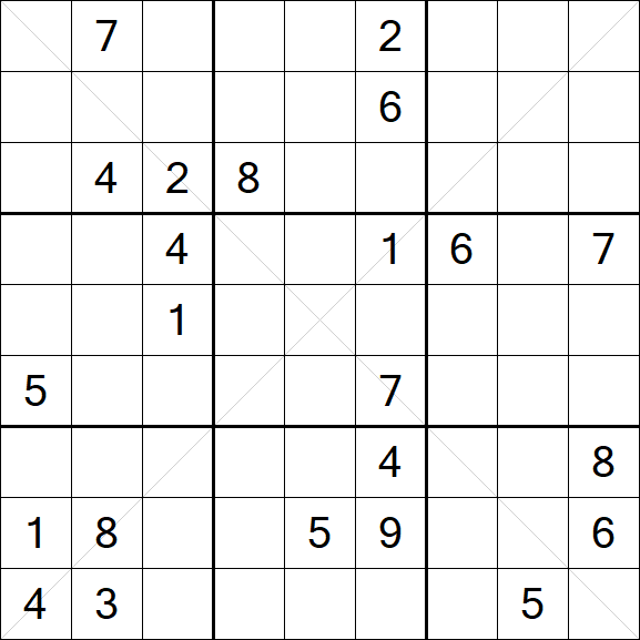 Sudoku X - Difficile