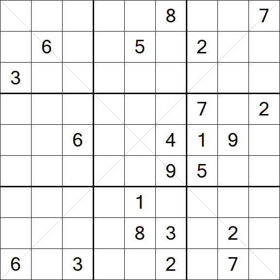 Sudoku X - Difficile