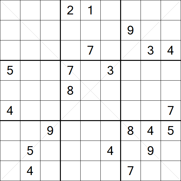 Sudoku X - Difficile
