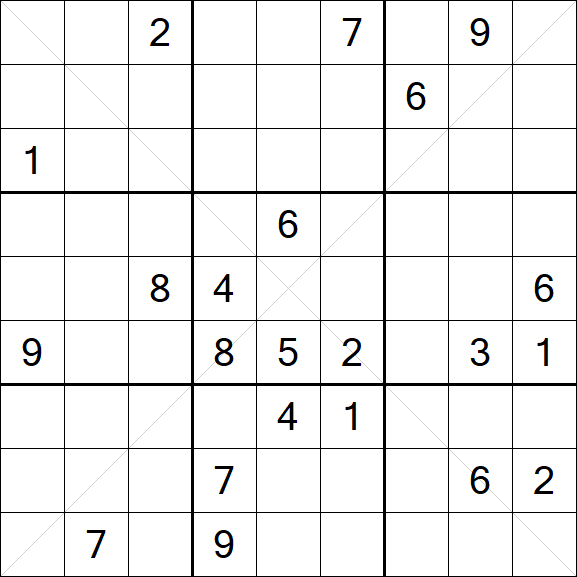 Sudoku X - Difficile