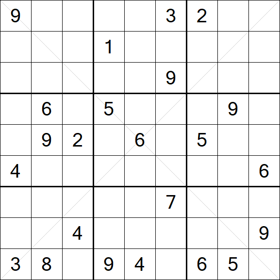 Sudoku X - Difficile