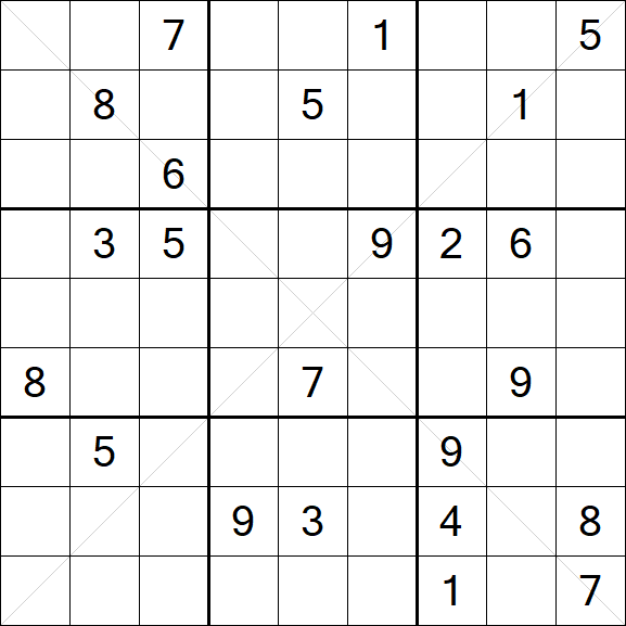 Sudoku X - Hard