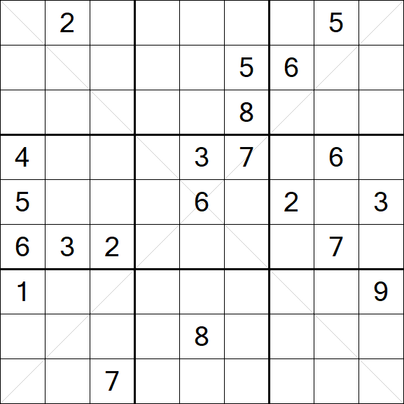 Sudoku X - Hard