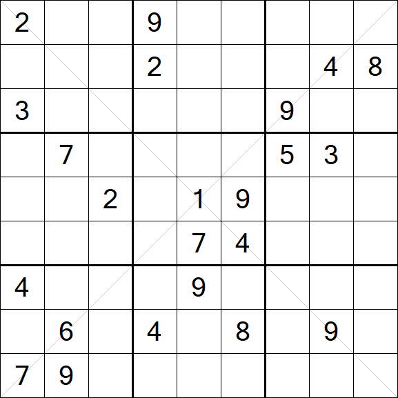 Sudoku X - Hard