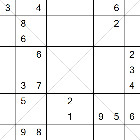 Sudoku X - Difficile