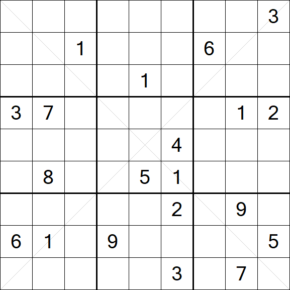 Sudoku X - Difficile
