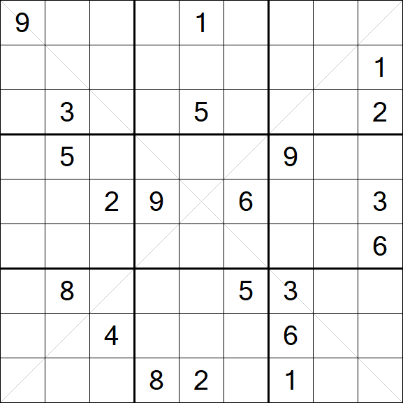 Sudoku X - Difficile