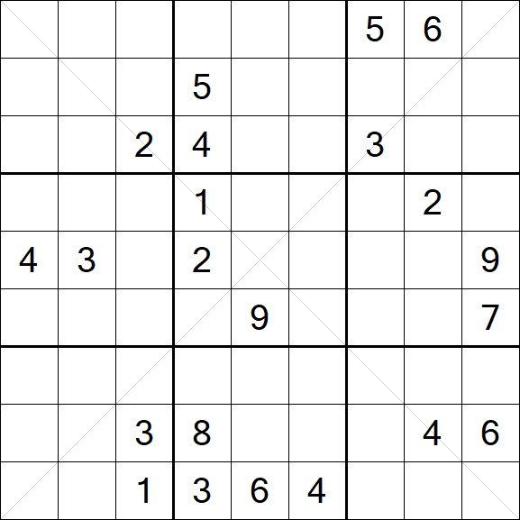 Sudoku X - Difficile