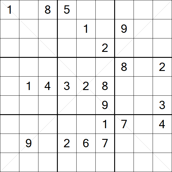 Sudoku X - Difficile
