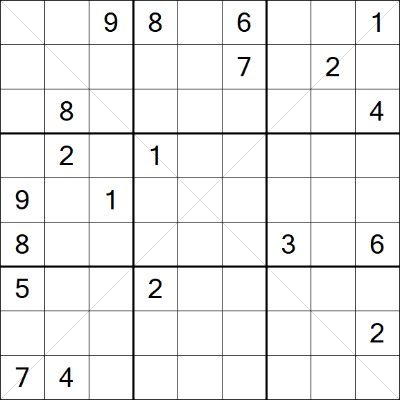 Sudoku X - Difficile