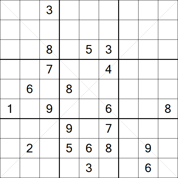 Sudoku X - Difficile