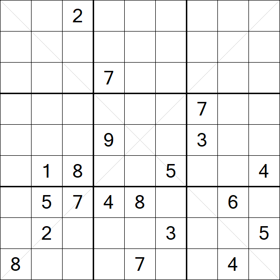 Sudoku X - Difficile