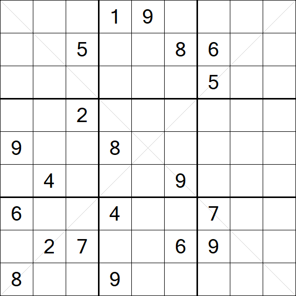 Sudoku X - Difficile