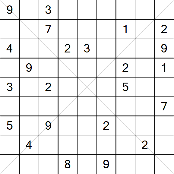 Sudoku X - Difficile