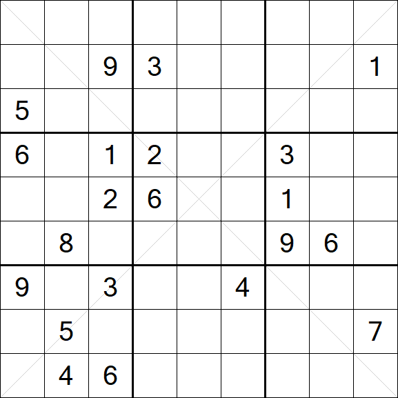 Sudoku X - Difficile