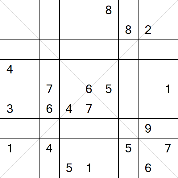 Sudoku X - Difficile