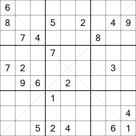 Sudoku X - Difficile