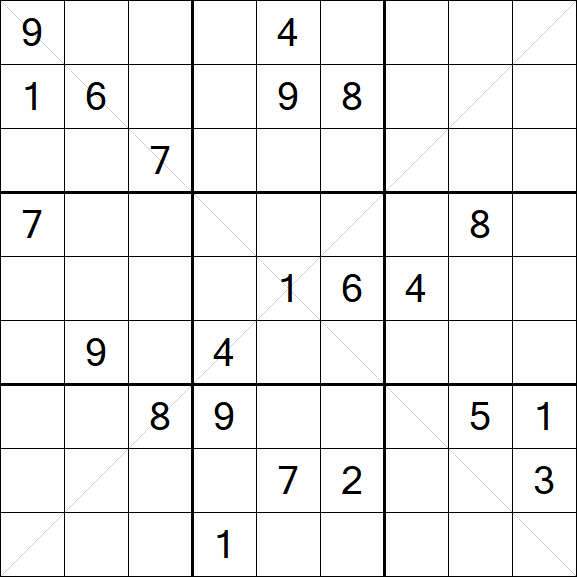 Sudoku X - Difficile