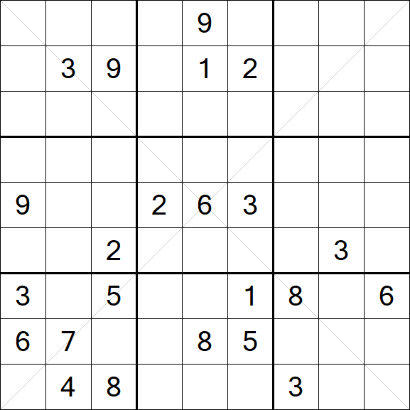 Sudoku X - Difficile