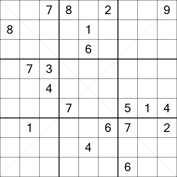Sudoku X - Difficile