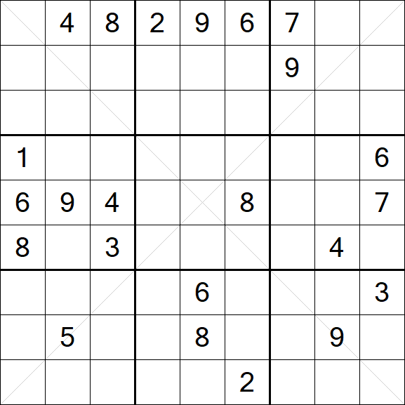 Sudoku X - Difficile