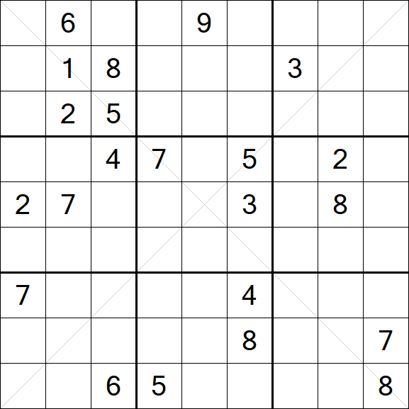 Sudoku X - Difficile