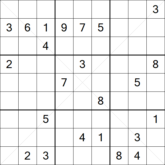 Sudoku X - Difficile