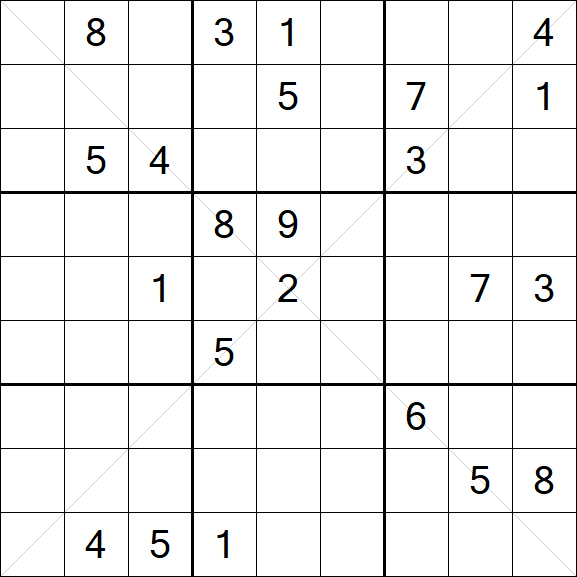 Sudoku X - Hard