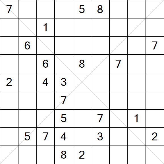 Sudoku X - Difficile
