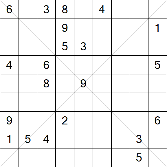 Sudoku X - Difficile