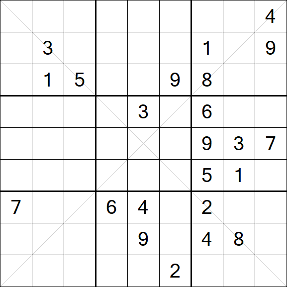 Sudoku X - Difficile