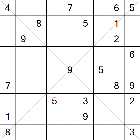 Sudoku X - Difficile