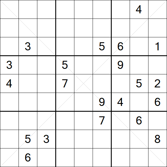Sudoku X - Difficile
