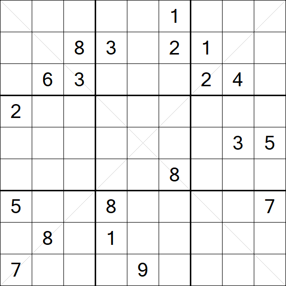 Sudoku X - Difficile