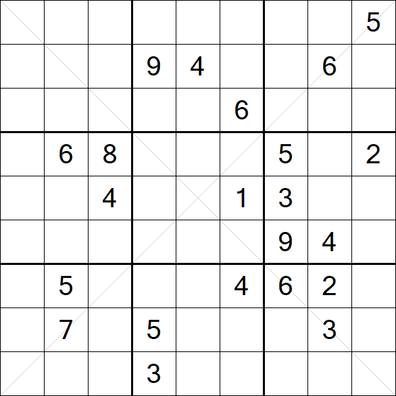 Sudoku X - Difficile