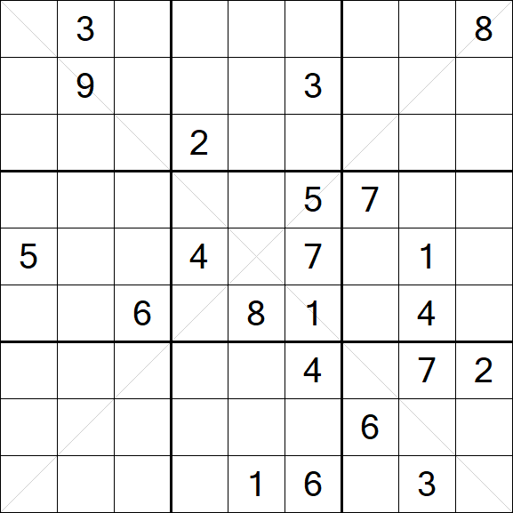 Sudoku X - Hard