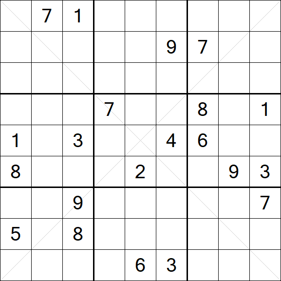 Sudoku X - Difficile