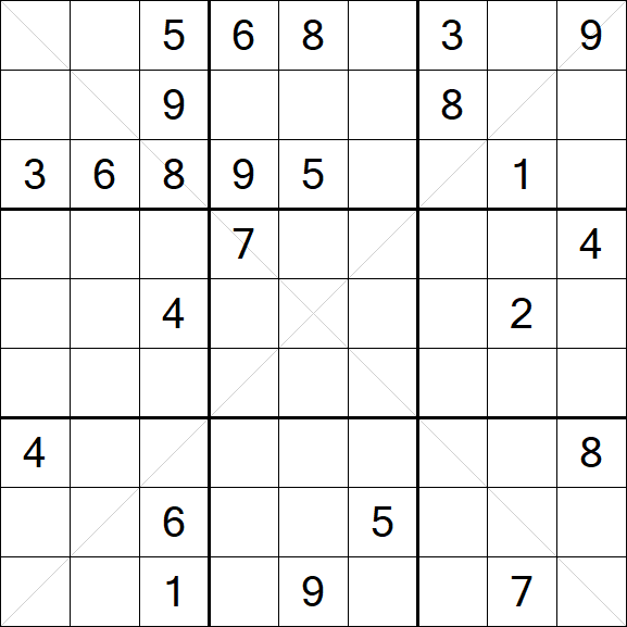 Sudoku X - Difficile