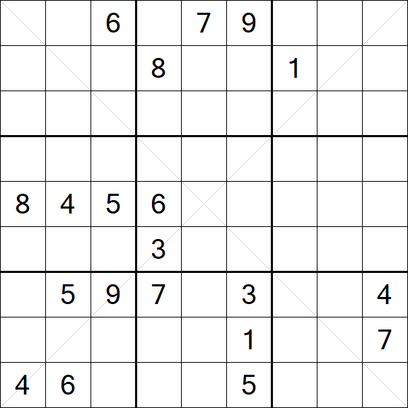 Sudoku X - Difficile