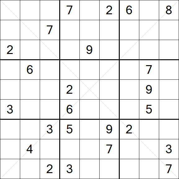 Sudoku X - Difficile