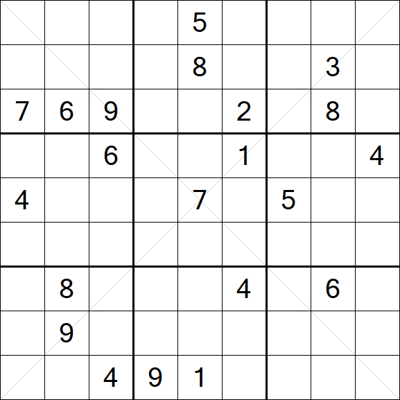 Sudoku X - Difficile