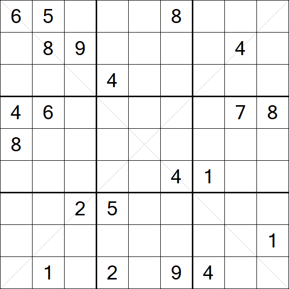 Sudoku X - Difficile