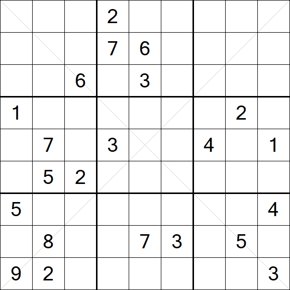 Sudoku X - Difficile