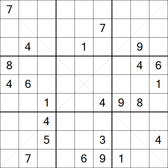 Sudoku X - Difficile