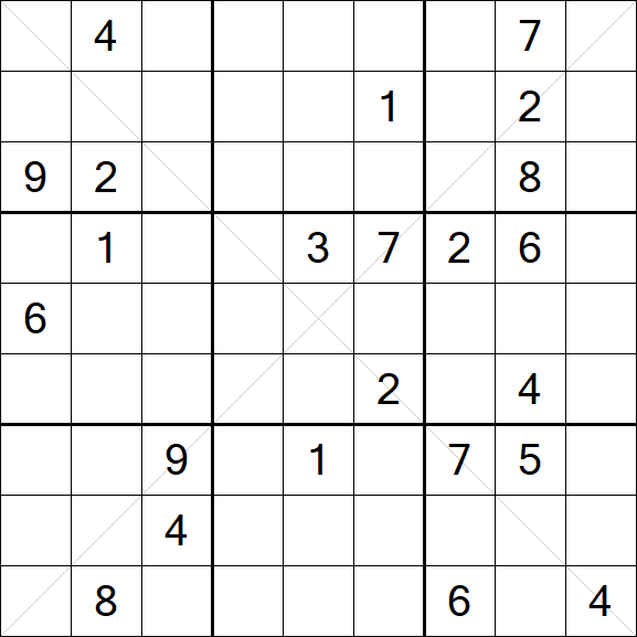 Sudoku X - Difficile