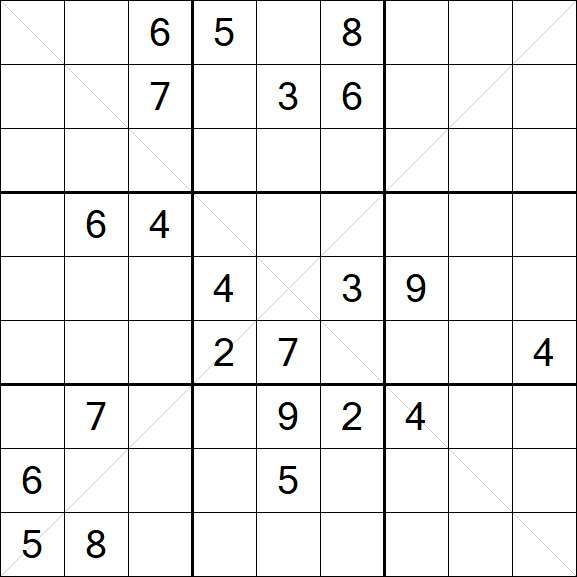 Sudoku X - Difficile